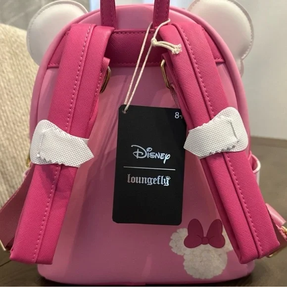 Loungefly Disney Minnie Mouse Popcorn Ears Mini Backpack - Exclusive - Rare - Picture 5 of 10